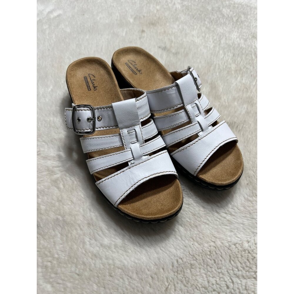 Clark’s Lexi Alioy white sandal womens size 8.5 M